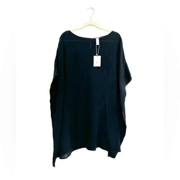 NWT Andie Swim Cover Up The Magdalena Kaftan in Cotton-Gauze BLACK - Picture 7 of 10